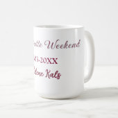 Mug nom de la fête de la future mariée maron date douc (Devant droit)