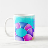 Mug Nom de la fête du pool d'anniversaire (Gauche)