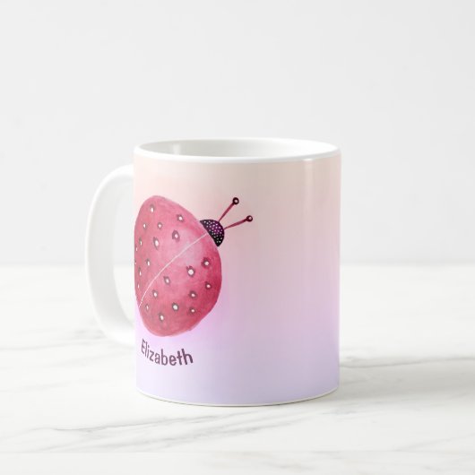Mug Nom de la fille mignonne Ladybug (Devant gauche)