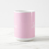 Mug Nom de la fille mignonne Monogrammed | Rose et bla (Centre)