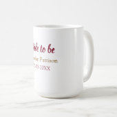 Mug Nom de la future mariée date marron doré fête de m (Devant droit)