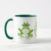 Mug Nom de la grenouille monogramme mignonne (Gauche)