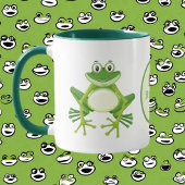 Mug Nom de la grenouille monogramme mignonne