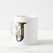 Mug Nom de la lettre de cyclisme sur route (Devant gauche)