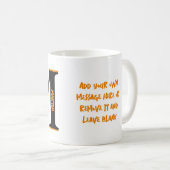 Mug Nom de la lettre de cyclisme sur route (Devant droit)