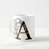 Mug Nom de la lettre de cyclisme sur route (Devant gauche)