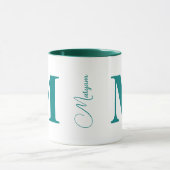 Mug Nom de la lettre initiale personnalisée | Monogram (Centre)