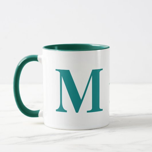 Mug Nom de la lettre initiale personnalisée | Monogram (Gauche)