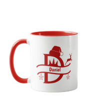 Nom de la lettre Santa Hat | Monogramme | Initiale