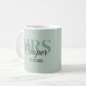 Mug Nom de la mariée avec le Mariage Date Bay Pepper C (Devant gauche)