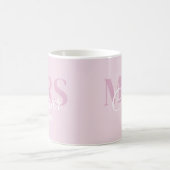 Mug Nom de la mariée avec Mariage Date Crimson clair r (Centre)