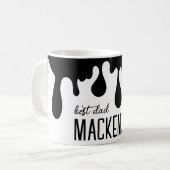 Mug Nom de la peinture à séchage noir moderne (Devant gauche)