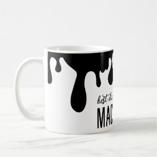 Mug Nom de la peinture à séchage noir moderne