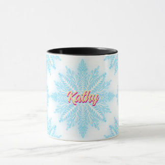 Mug Nom de la Personnaliser de la neige fausse