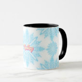 Mug Nom de la Personnaliser de la neige fausse (Devant droit)
