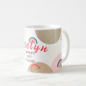 Mug Nom de la Personnaliser Gratitude Arc-en-ciel Coul (Devant droit)