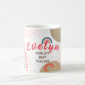 Mug Nom de la Personnaliser Gratitude Arc-en-ciel Coul (Centre)