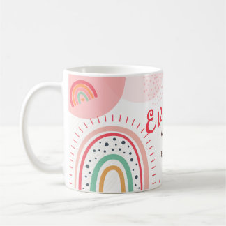 Mug Nom de la Personnaliser Gratitude Arc-en-ciel Coul