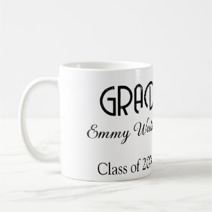 Mug nom de la promotion en gras lettre diplômé promoti