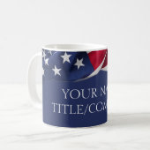 Mug Nom de la société du drapeau américain (Devant gauche)