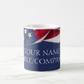 Mug Nom de la société du drapeau américain (Centre)