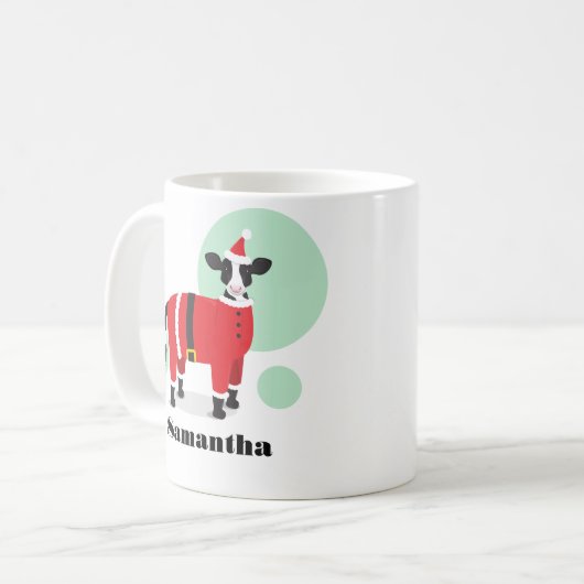 Mug Nom de la vache père Noël Noël (Devant gauche)