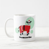 Mug Nom de la vache père Noël Noël (Gauche)