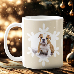 Mug Nom de l'animal de compagnie Photo Flocon de neige