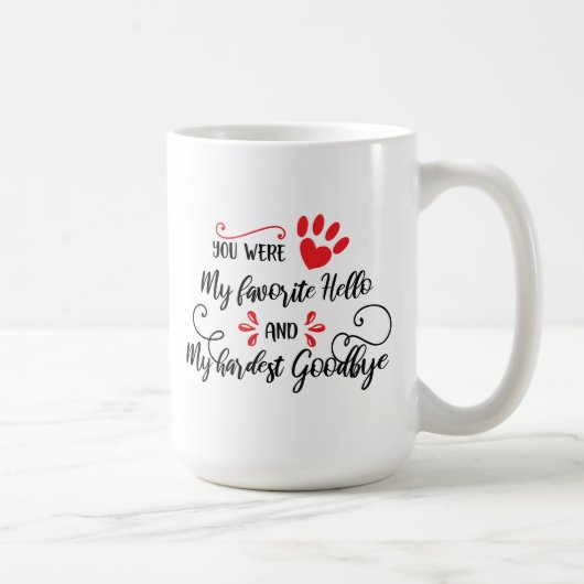 Mug Nom de l'animal et citation (Droite)