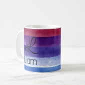 Mug Nom de l'arc-en-ciel Abstrait initiale monogramme (Devant gauche)