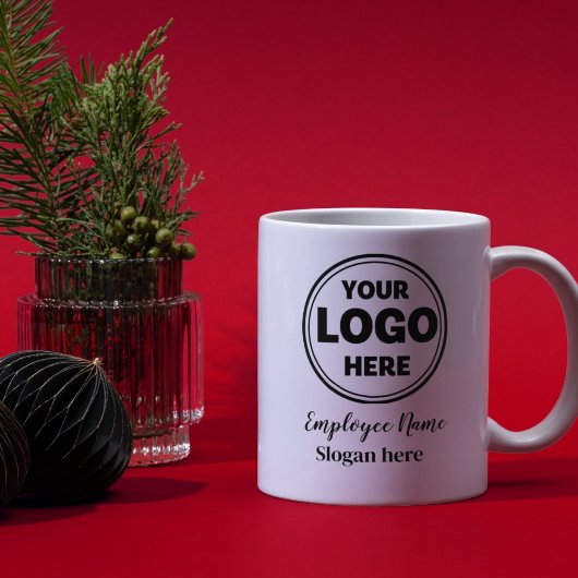 Mug Nom de l'employé de grande taille Nom de l'entrepr