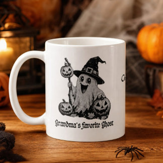 Mug Nom de l'enfant pour Halloween : Le Fantôme préfér