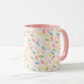 Mug Nom de l'enseignant adorable Cute Motif Paperclip (Devant droit)