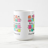 Mug Nom de l'enseignant au crayon coloré (Centre)