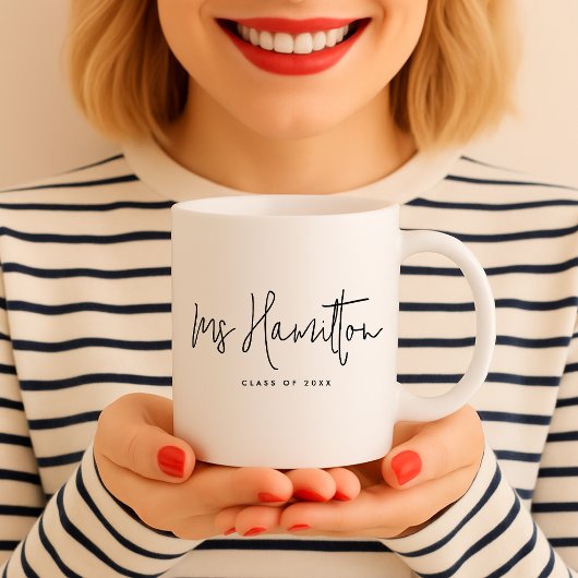 Mug Nom de l'enseignant Catégorie de l'année Appréciat