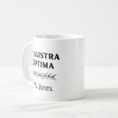 Mug Nom de l'enseignant latin personnalisé Magistra Op (Devant gauche)