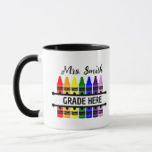 Mug Nom de l'enseignant personnalisé Appréciation Cade (Gauche)