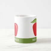 Mug Nom de l'enseignant personnalisé avec Apple modern (Centre)