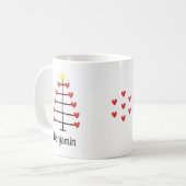 Mug Nom de l'enseignant personnalisé avec un joli sapi (Devant gauche)