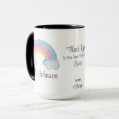 Mug Nom de l'enseignant personnalisé Rainbow Cadeau pe (Devant gauche)