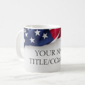 Mug Nom de l'entreprise du drapeau américain (Devant gauche)