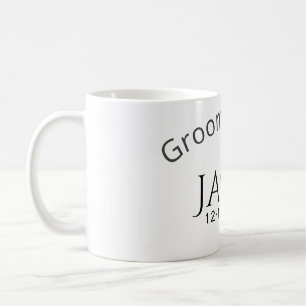 Mug nom de l'équipe du marié date année lettre grasse 