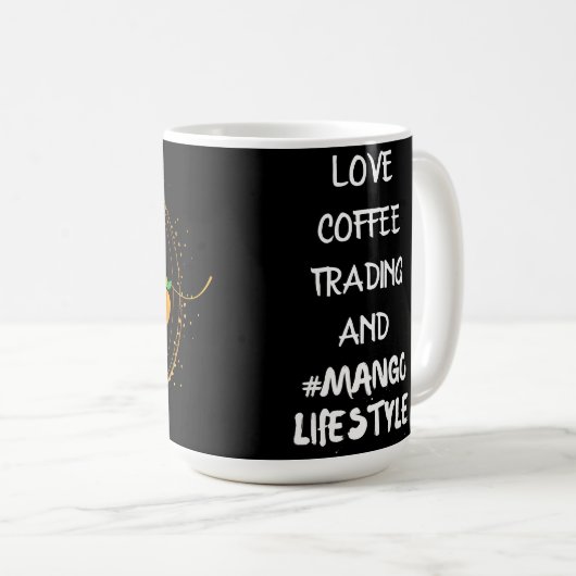 Mug Nom de l'équipe MANGO Texte modifié orange (Devant droit)