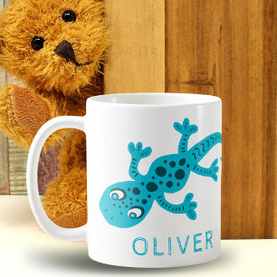 Mug Nom de lézard Gecko Bleu Mignon pour Enfants