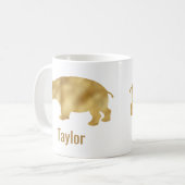 Mug Nom de l'hippopotame en or (Devant gauche)