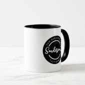 Mug Nom de lieu ville commune localisation cercle noir (Devant droit)