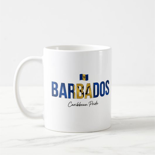 Mug Nom de l'île de la Barbade | Fierté quotidienne (Gauche)