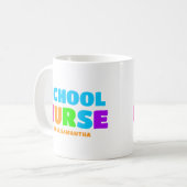 Mug Nom de l'infirmière de l'école personnalisée (Devant gauche)