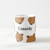 Mug Nom de l'ours motivationnel mignon Animal (Centre)