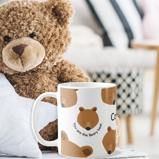 Mug Nom de l'ours motivationnel mignon Animal